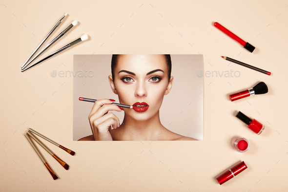 Fashion lady accessories collage - Stock Photo - Images