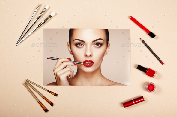 Fashion lady accessories collage - Stock Photo - Images