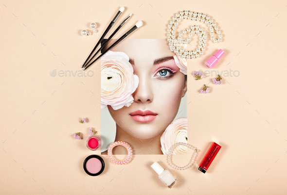Fashion lady accessories collage - Stock Photo - Images