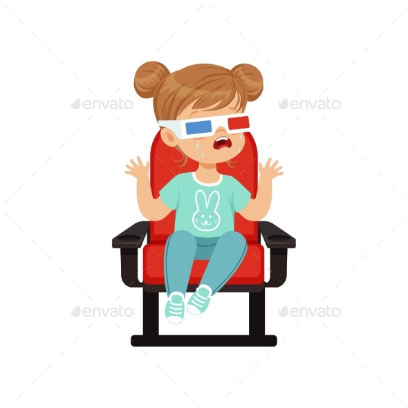 Girl in 3d Glasses - People Characters