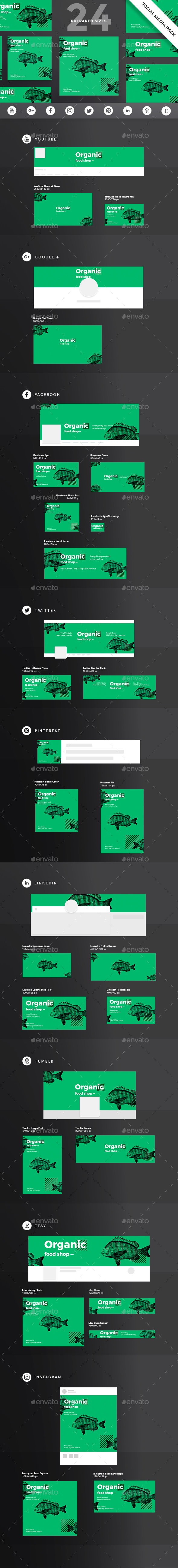 GraphicRiver Organic Food Social Media Pack 21184475 GraphicRiver Organic Food Social Media Pack 21184475