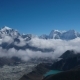 The Movement of Clouds Over the Highland Valley in the Himalayas. - VideoHive Item for Sale