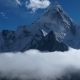 The Movement of Clouds Over the Mountain Ama Dablam - VideoHive Item for Sale