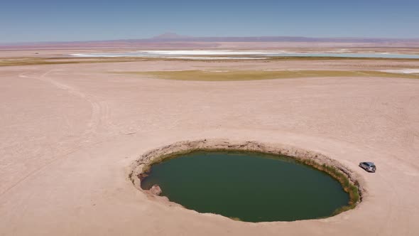 San Pedro De Atacama, Antofagasta. Chile. Desert. Andes Cejar Lagoon and Eyes of the Salar. alt