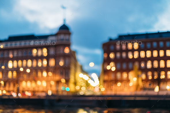 Helsinki, Finland. Abstract Blurred Bokeh Boke Background Of Cro - Stock Photo - Images