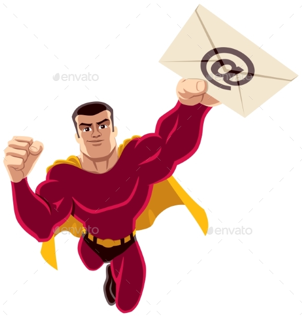 GraphicRiver Superhero Flying E-mail 21186259 GraphicRiver Superhero Flying E-mail 21186259