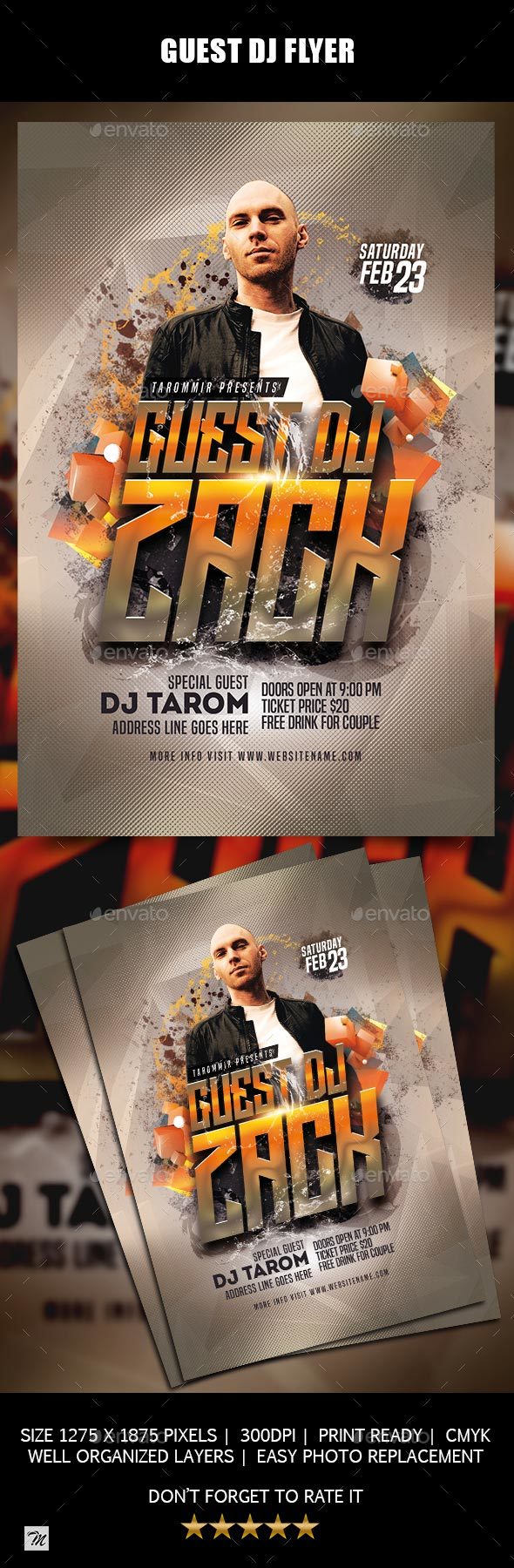 GraphicRiver Guest DJ Flyer 21186268 GraphicRiver Guest DJ Flyer 21186268