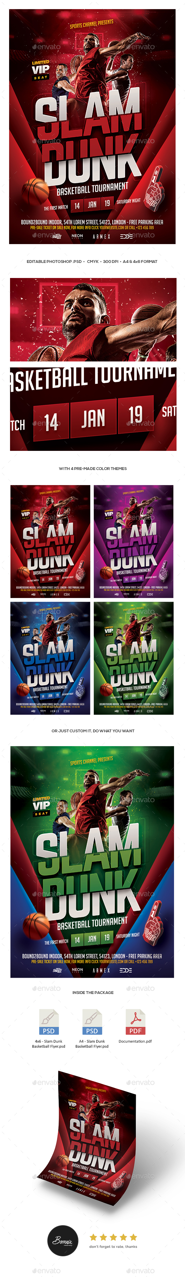 Slam Dunk Basketball Flyer - Sports Events
