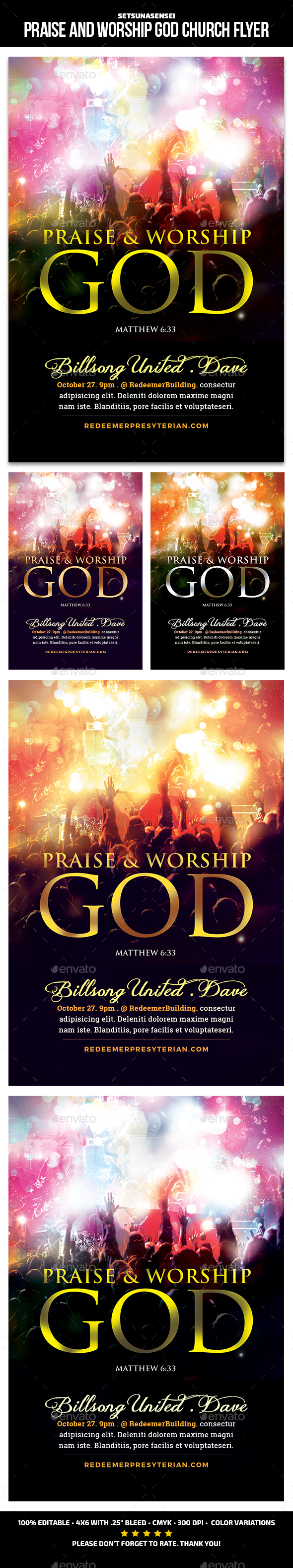 GraphicRiver Praise and Worship God Church Flyer 21186430 GraphicRiver Praise and Worship God Church Flyer 21186430