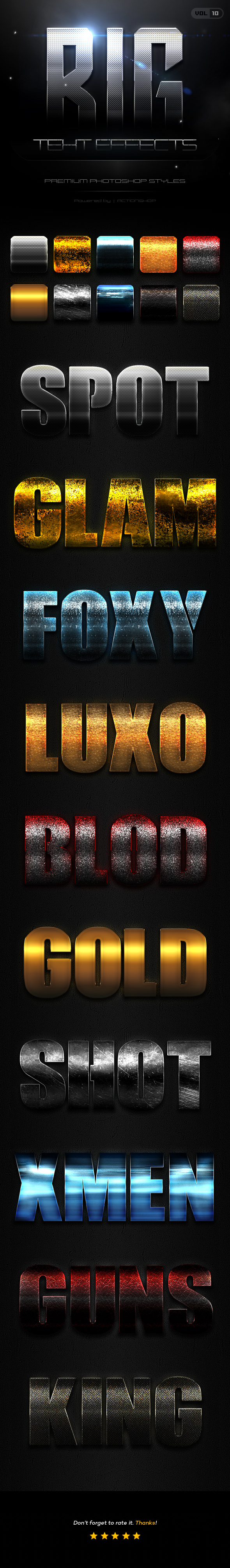 10 Bold Text Effects Vol.10 - Text Effects Styles