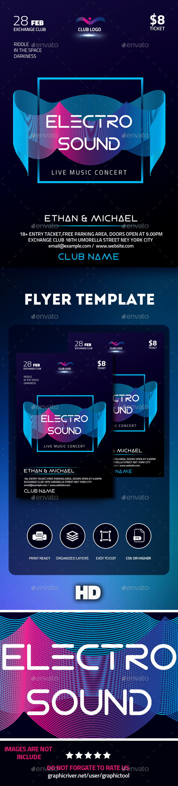 GraphicRiver Electro Sound Flyer 21186806 GraphicRiver Electro Sound Flyer 21186806