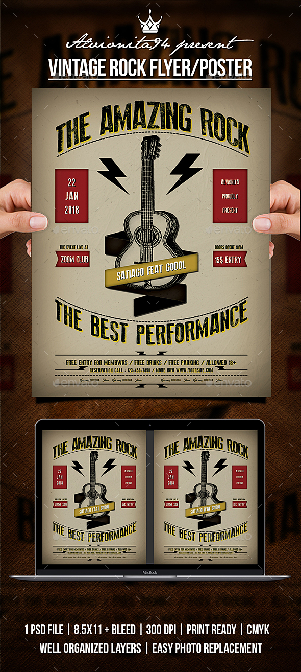 GraphicRiver Vintage Rock Flyer Poster 21186879 GraphicRiver Vintage Rock Flyer Poster 21186879