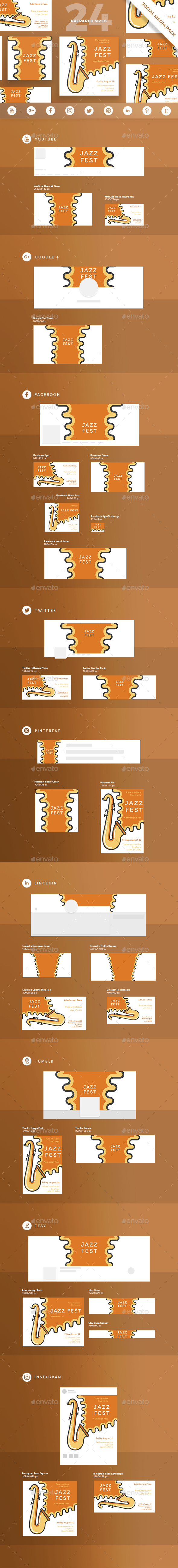 GraphicRiver Jazz Festival Social Media Pack 21186980 GraphicRiver Jazz Festival Social Media Pack 21186980