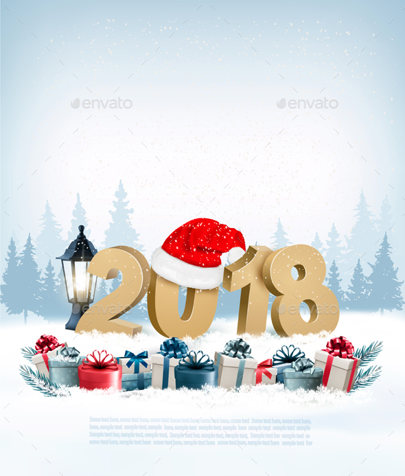 GraphicRiver Happy New Year 2018 Background with Presents 21188446 GraphicRiver Happy New Year 2018 Background with Presents 21188446
