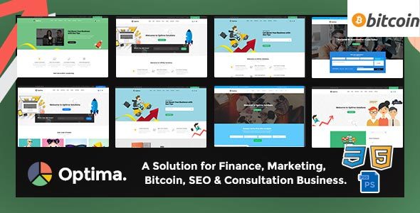 Optima - Consulting,Finance, Business Agency PSD Template