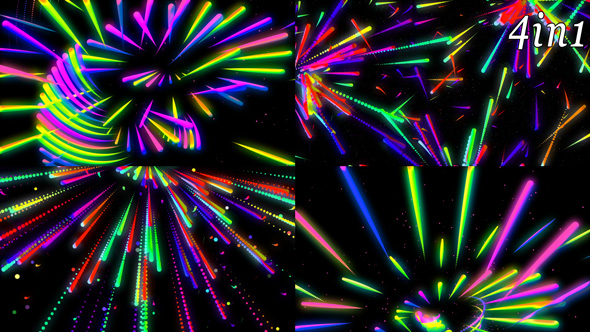 Rainbow Lines - VJ Loop Pack(4in1) alt