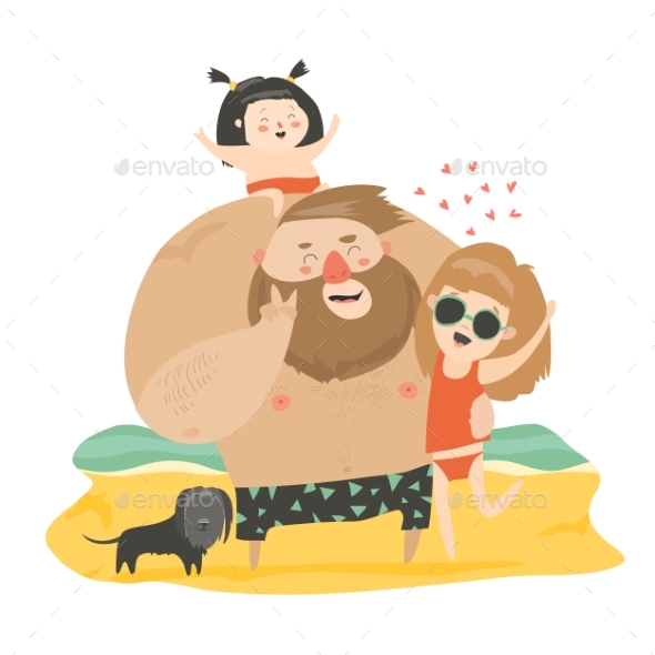 GraphicRiver Family at the Beach 21189027