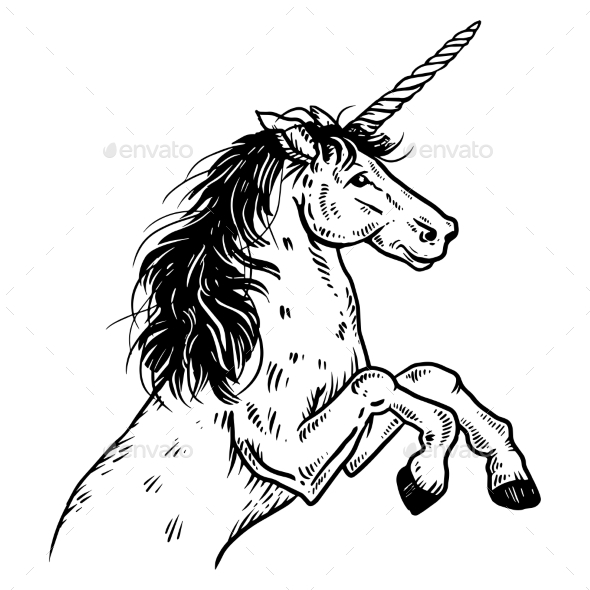 GraphicRiver Unicorn Engraving Vector Illustration 21189052 GraphicRiver Unicorn Engraving Vector Illustration 21189052