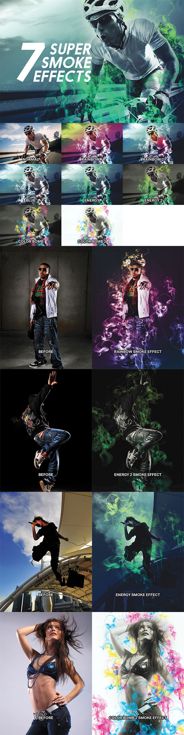 7 Super Smoke Effects - Photo Effects Actions