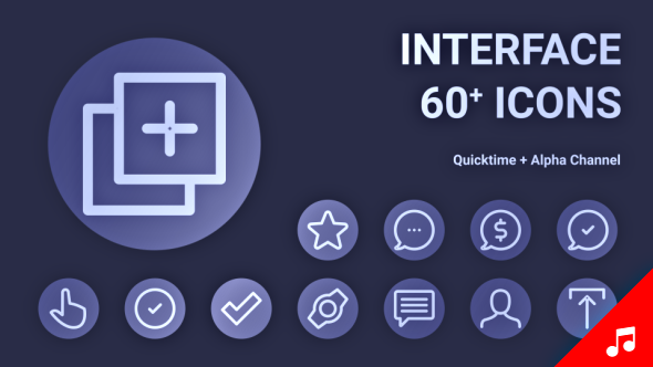 Interface Icon Set - Line Motion Graphics Icons