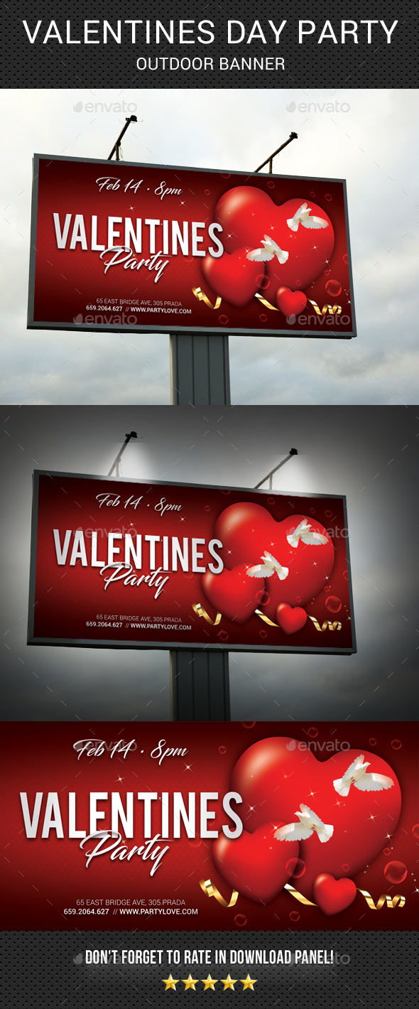 GraphicRiver Valentines Day Party Outdoor Banner 21190714 GraphicRiver Valentines Day Party Outdoor Banner 21190714