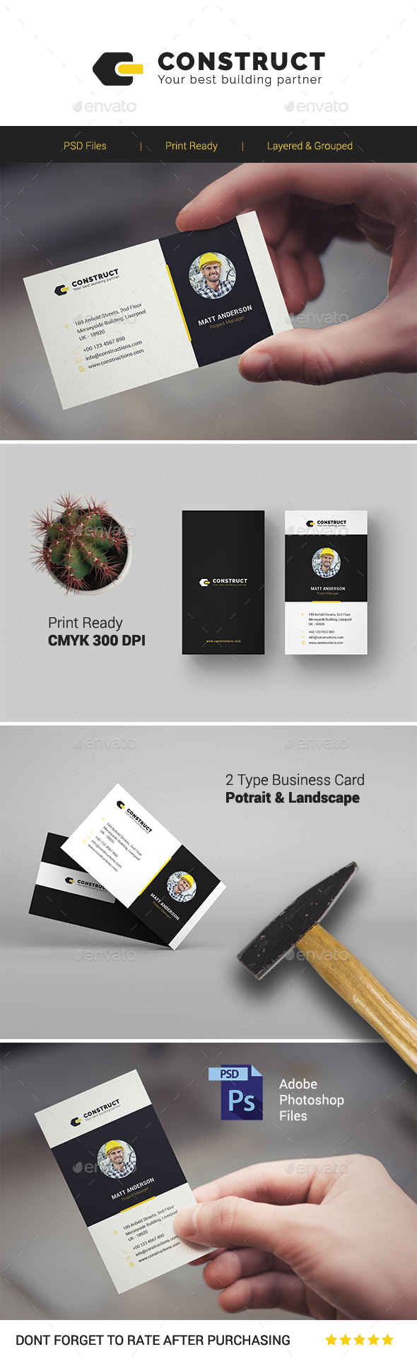 GraphicRiver Construct Multipurpose Business Card Template 21190946 GraphicRiver Construct Multipurpose Business Card Template 21190946