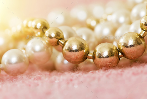 White and gold pearl necklace Stock Photo by Elegant01 | PhotoDune