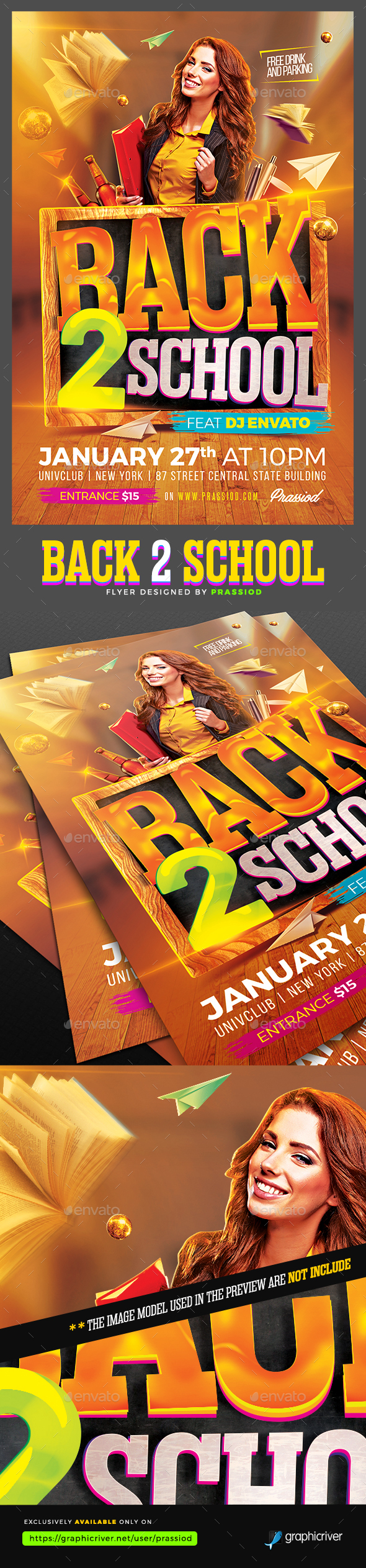 Back 2 School Flyer Template - Clubs & Parties Events