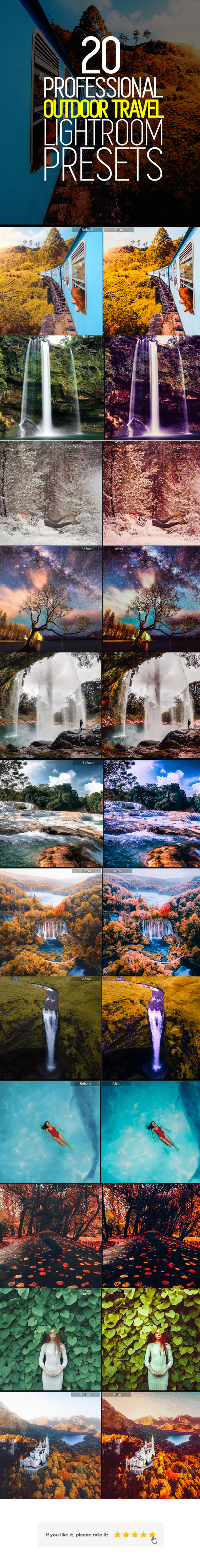 20 Travel Lightroom Presets - Landscape Lightroom Presets