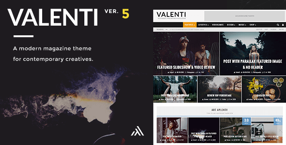 Valenti - WordPress HD Review Magazine News Theme - News / Editorial Blog / Magazine
