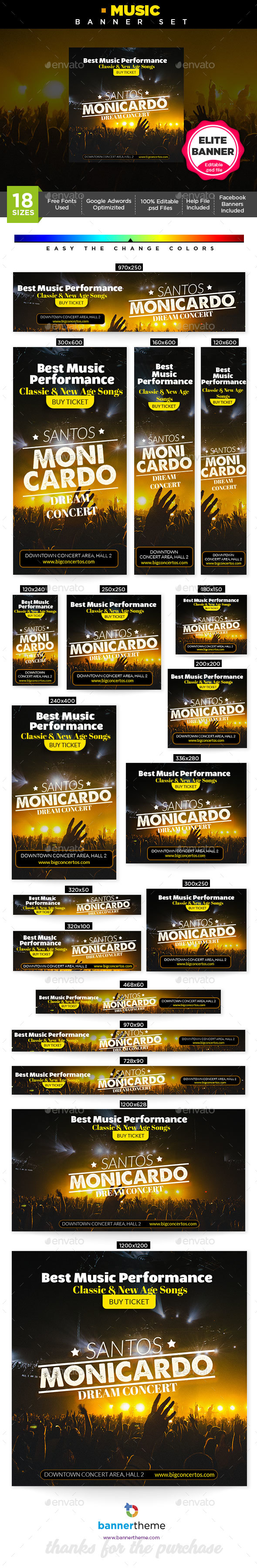 Music Banner - Banners & Ads Web Elements