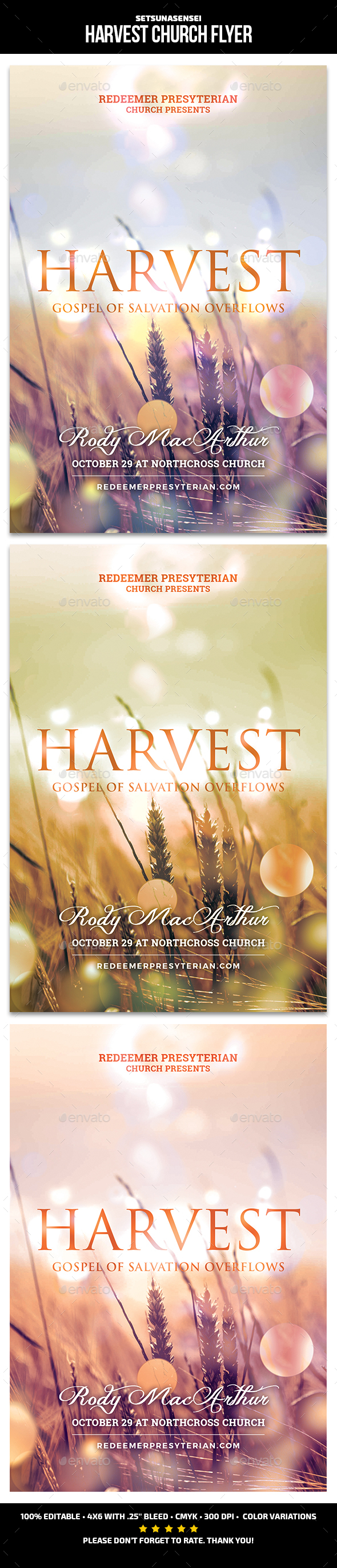 GraphicRiver Harvest Church Flyer 21193455 GraphicRiver Harvest Church Flyer 21193455
