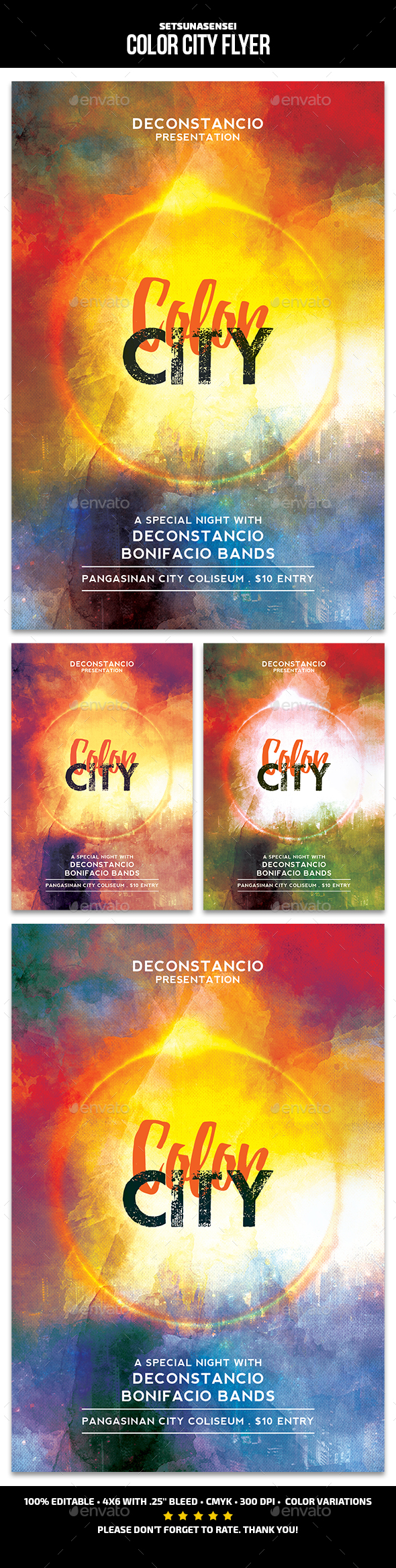 GraphicRiver Color City Flyer 21193459 GraphicRiver Color City Flyer 21193459