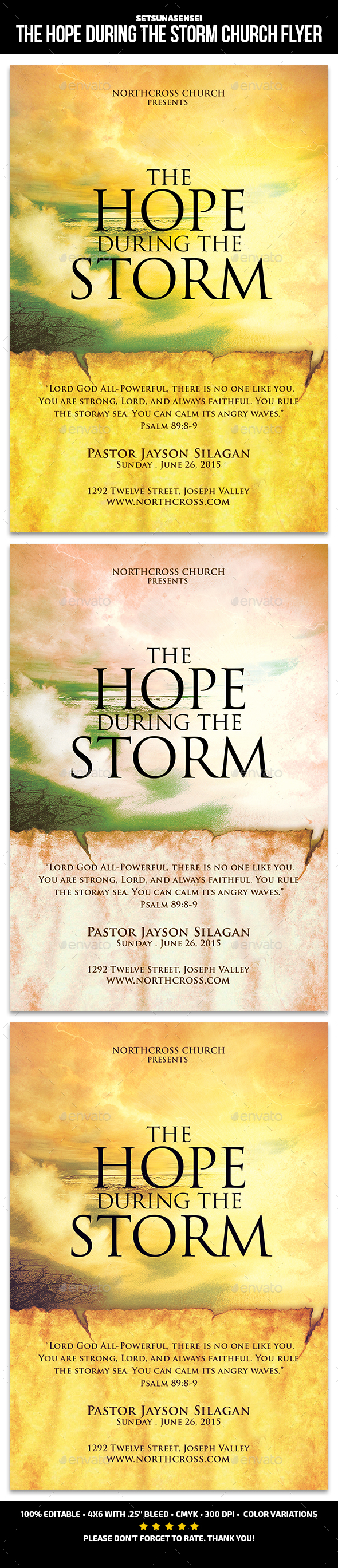 GraphicRiver The Hope During the Storm Church Flyer 21193460 GraphicRiver The Hope During the Storm Church Flyer 21193460