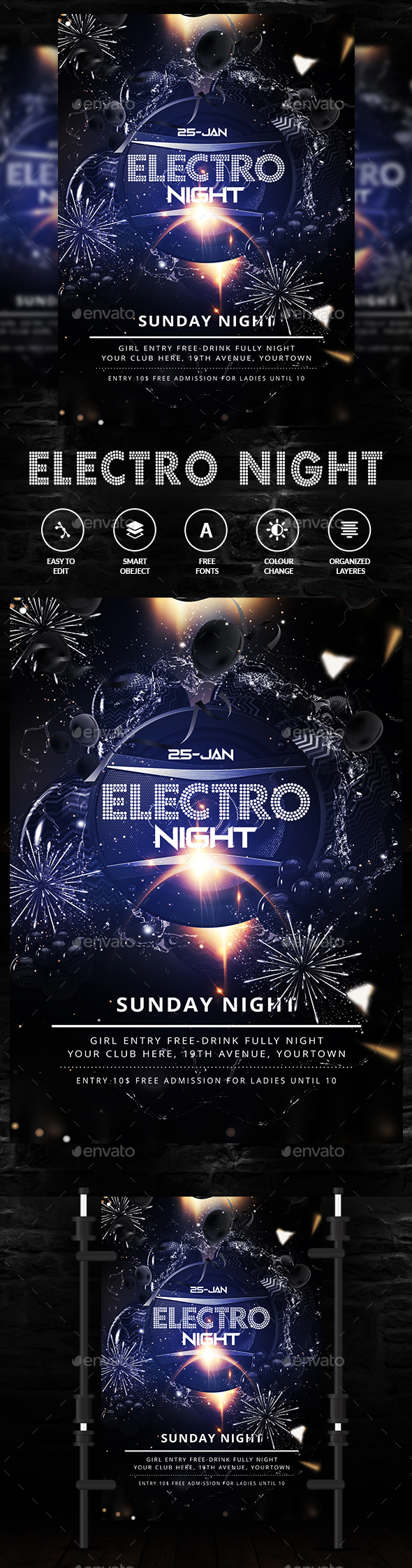 GraphicRiver Electro Flyer 21194009 GraphicRiver Electro Flyer 21194009
