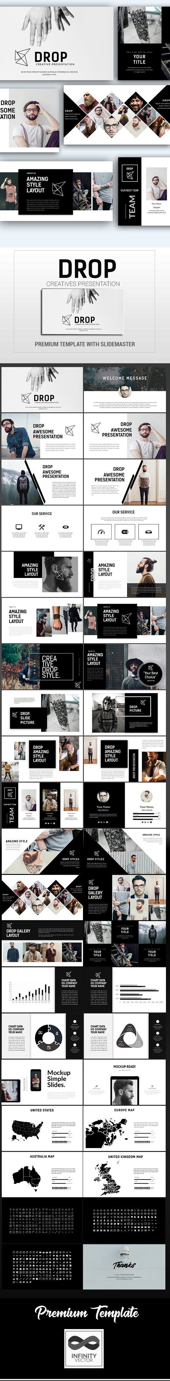 Drop Creative Presentation - PowerPoint Templates Presentation Templates