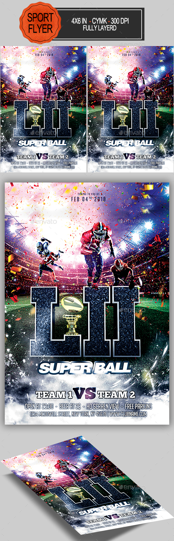 Football Super Ball Flyer - Sports Events