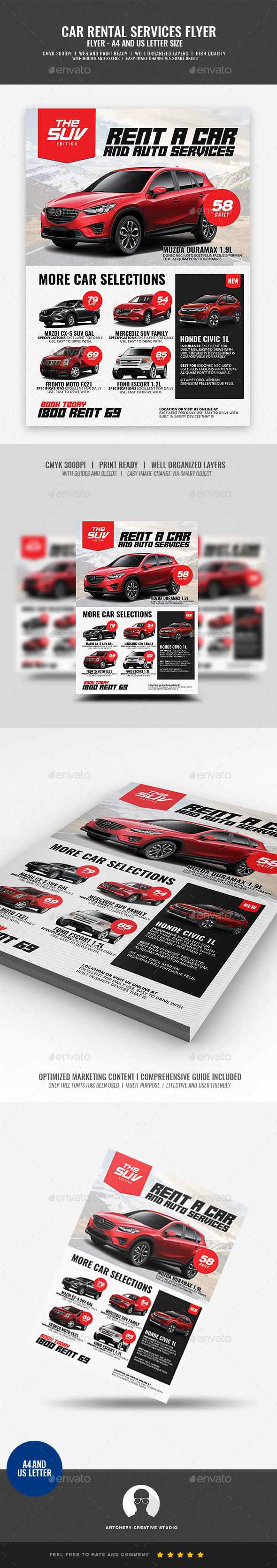 GraphicRiver Car Rental Promotional Flyer 21194609