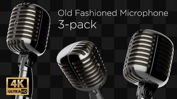 Old Fashioned Microphone Pack 01 (3-pack)