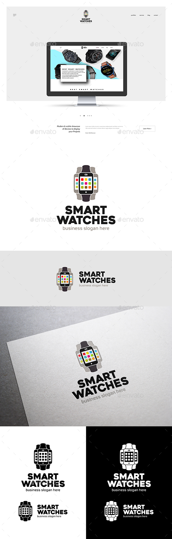 GraphicRiver Smart Watches Logo 21188798 GraphicRiver Smart Watches Logo 21188798
