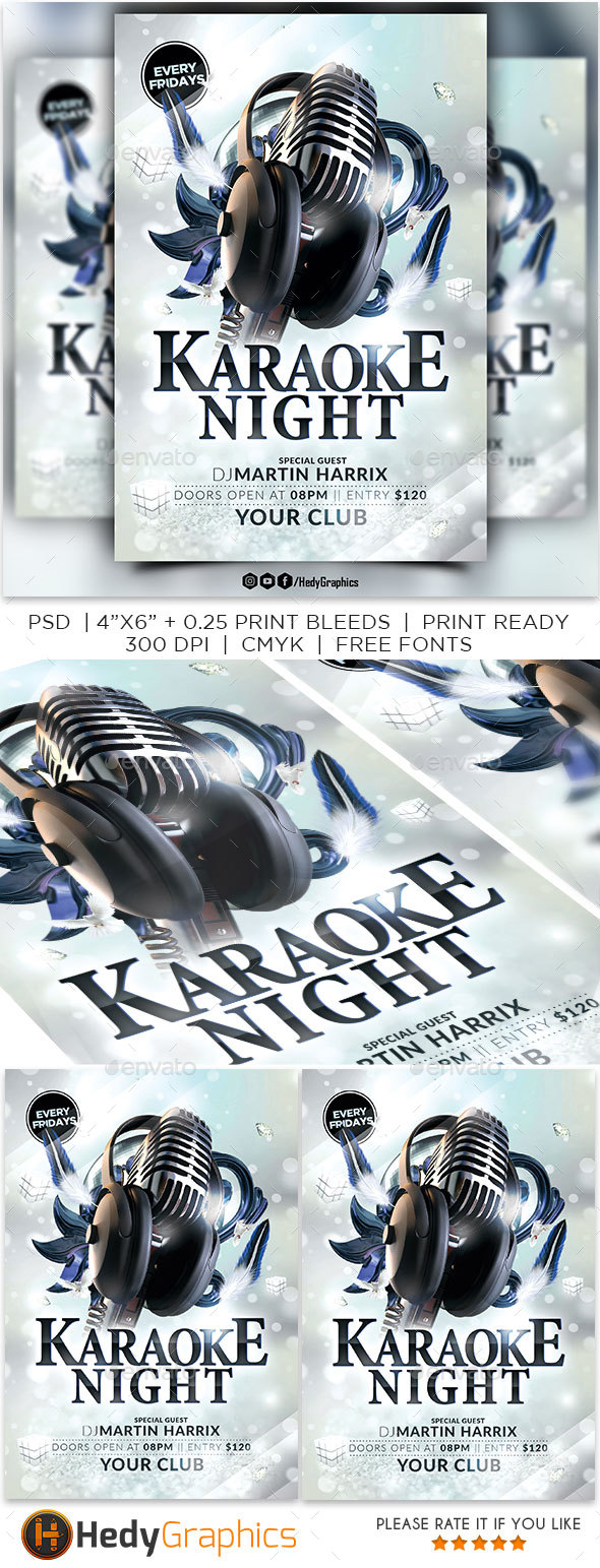 GraphicRiver Karaoke Night Flyer 21195640 GraphicRiver Karaoke Night Flyer 21195640