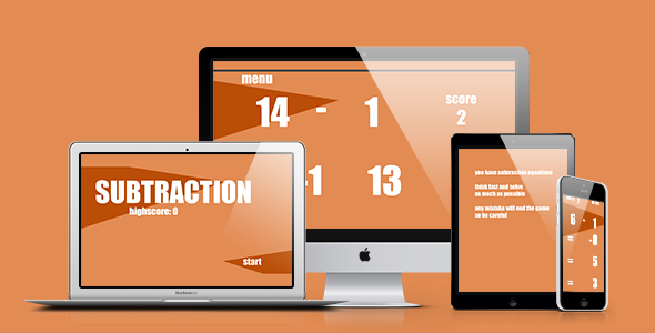 Math Game: Subtraction - CodeCanyon 21195992