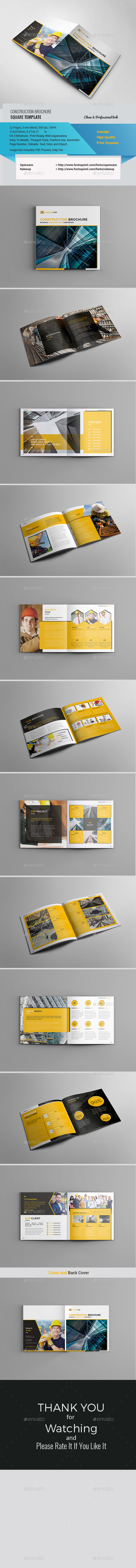 Square Construction Brochure - Portfolio Brochures