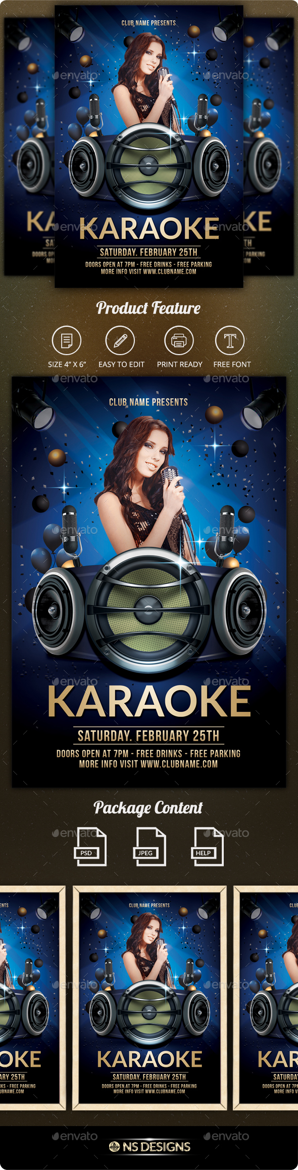 GraphicRiver Karaoke Flyer 21196235 GraphicRiver Karaoke Flyer 21196235