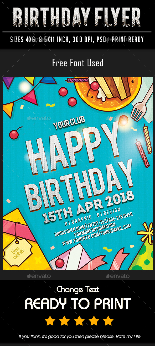 GraphicRiver Birthday Flyer 21196754 GraphicRiver Birthday Flyer 21196754