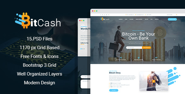 BitCash - Bitcoin - ThemeForest 21196779