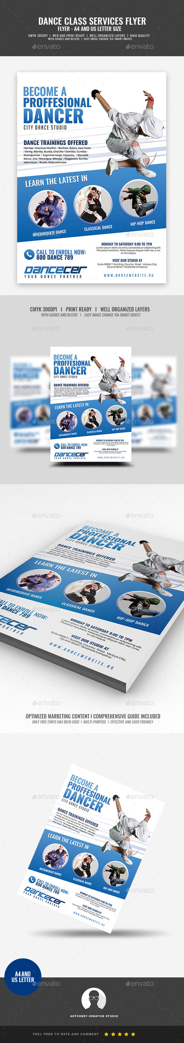 GraphicRiver Dance Class And Studio Flyer 21197164 GraphicRiver Dance Class And Studio Flyer 21197164