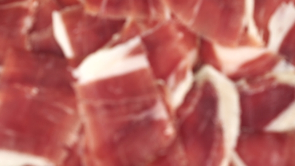Acorn Ham Plate Rotating, Top View, Black Background