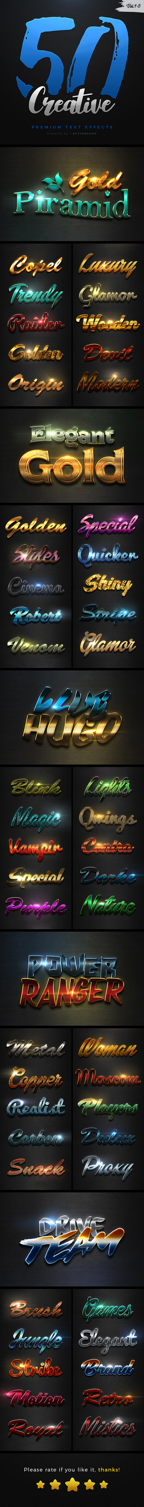 50 Creative Text Effects Bundle - Text Effects Styles