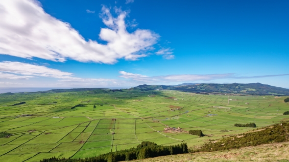 Agriculture in Terceira Panoramic, Azores